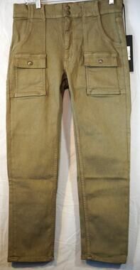 Edwin Rylee Cargo Pants Kalamata Olive Green Stretch High Rise Button Fly 29 NWT